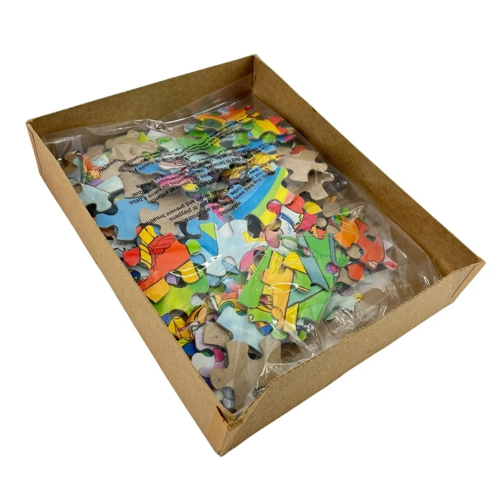 Vintage 1983 Rainbow Brite Roller Coaster 100 Piece Puzzle Golden Hallmark 80s